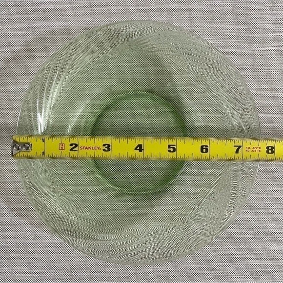 Vintage Set Of 4 Pyrex FESTIVA Spring Green 7.5" Swirl Glass Soup / Cereal Bowls - Picture 3 of 6